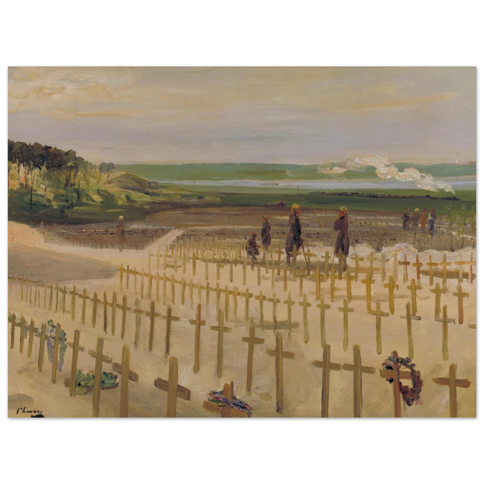 The Cemetery Etaples 1919 by Sir John Lavery archival Irish art print 60x80 cm unframed edition