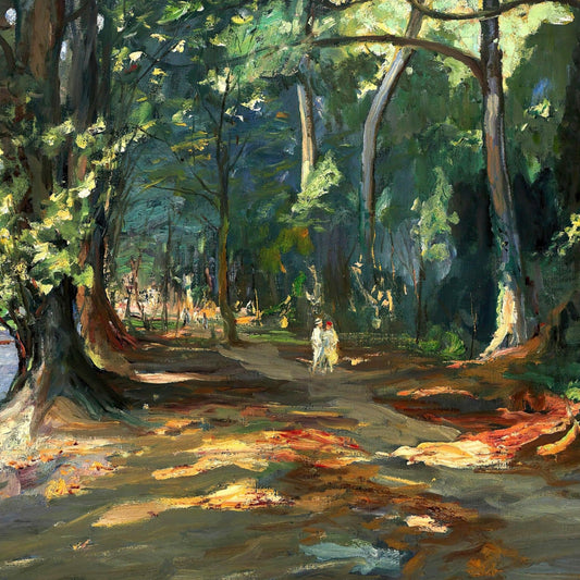 close-up of Collector’s Edition fine art print of The Path by the River, Maidenhead by Irish Artist Sir John Lavery Art Print
