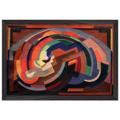 Composition by Mainie Jellett – black framed Irish Modernist art reproduction