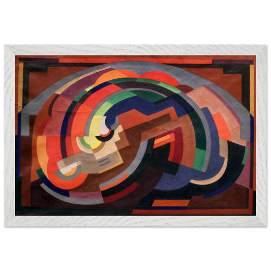 Composition by Mainie Jellett – white framed Irish abstract art print