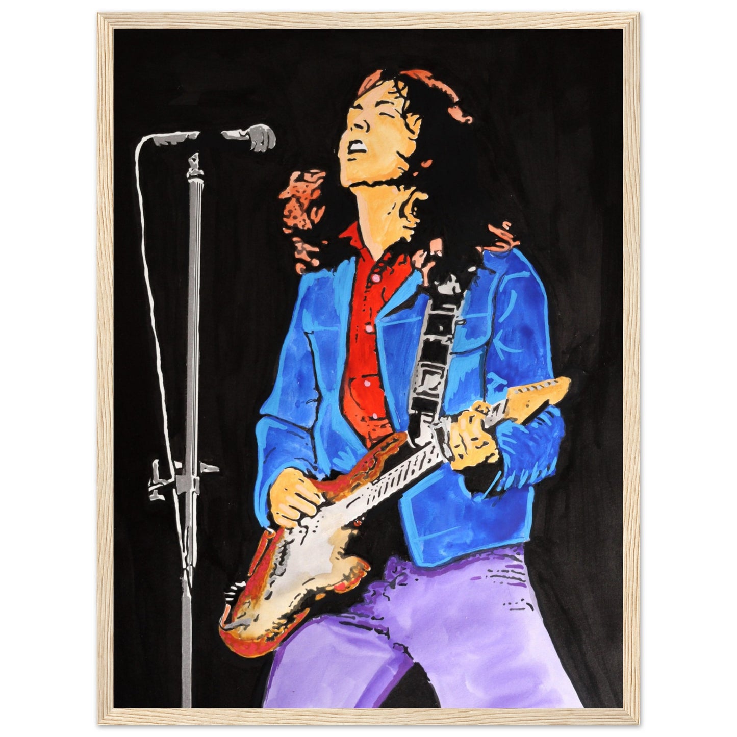 Rory Gallagher Framed Art Print – Irish Rock Legend Wall Art