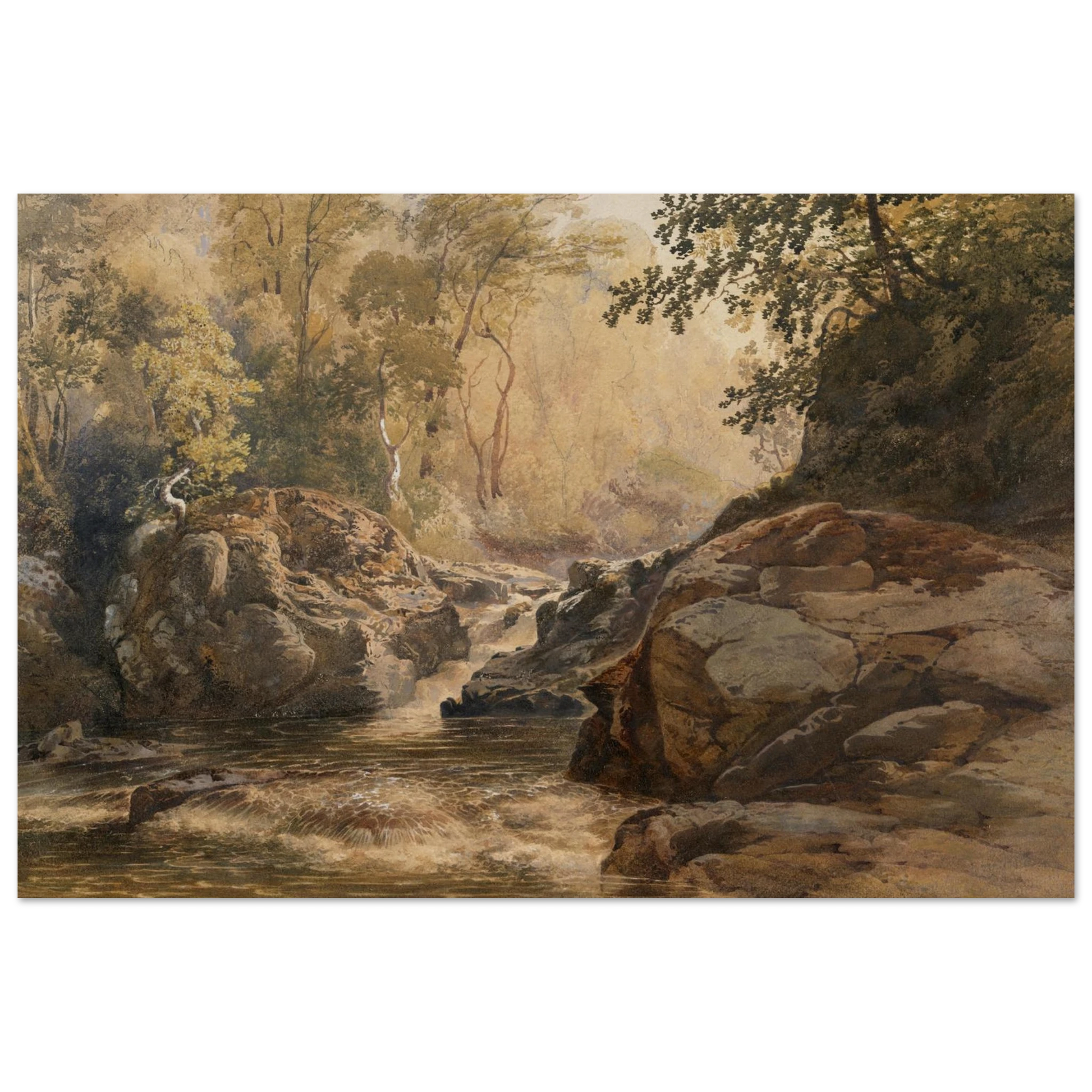 large unframed reproduction of A Glen by Irish Artist Henry Newton, National Gallery of Ireland