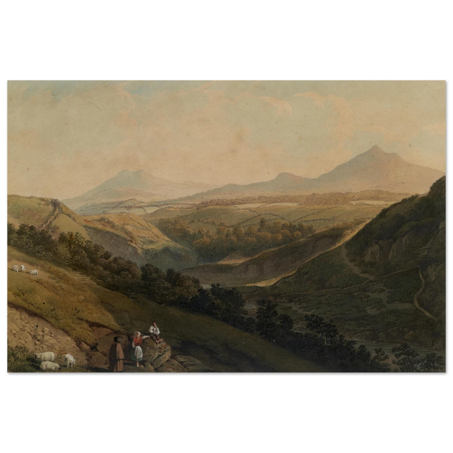 unframed reproduction of Little and Great Sugar Loaf Mountains by Henry Newton, National Gallery of Ireland