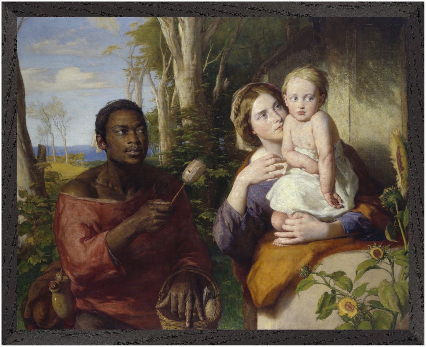 The Toy-Seller by William Mulready – 40×50 cm framed Collector’s Edition Irish genre print in black frame